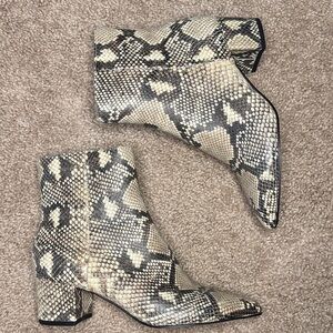 Dolce Vita Snakeskin Pattern Ankle Boots